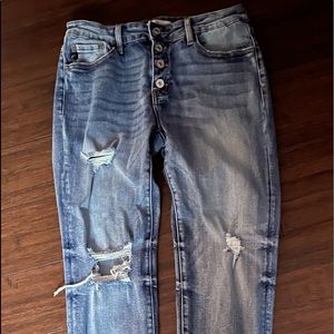 KanCan Button-Fly High- Rise - Boyfriend fit- 7/27- Brand New